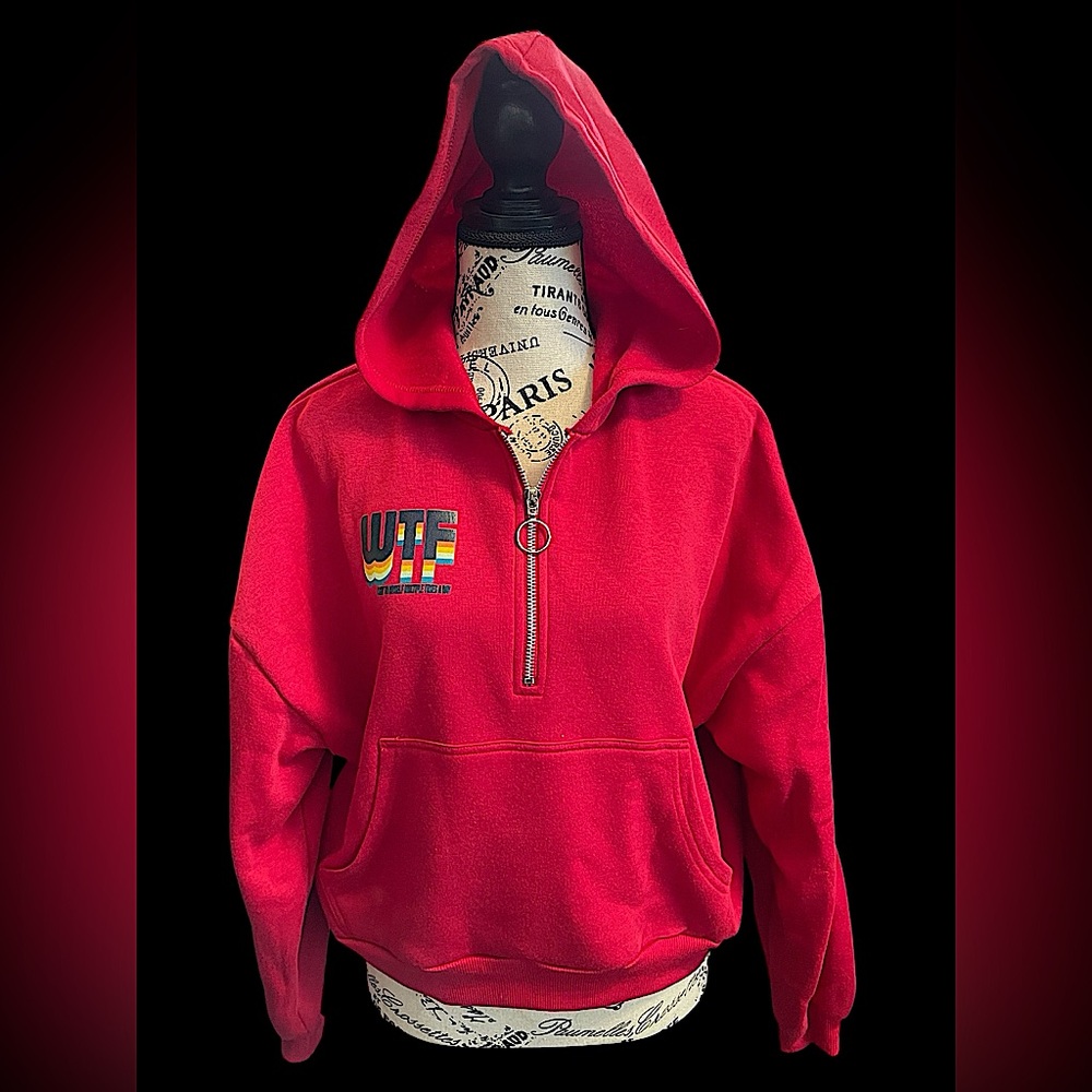 🔥 Three quarter zip cropped hoodie 🔥